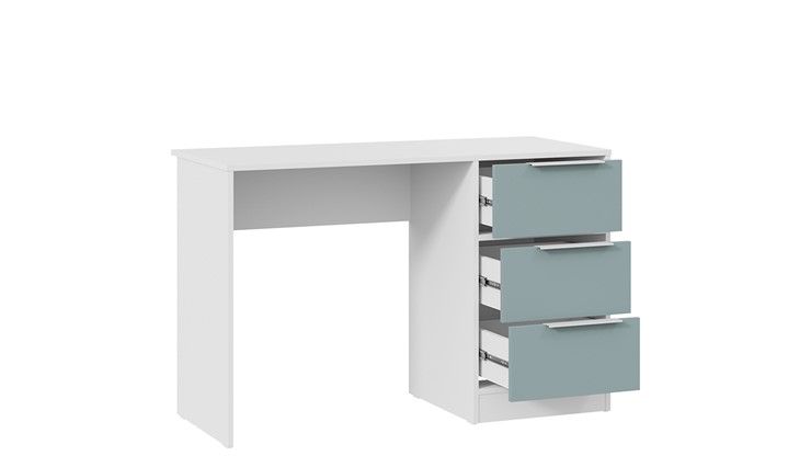 Стол письменный Марли Тип 1 (Белый/Серо-голубой) в Бузулуке - изображение 3
