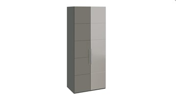 Шкаф распашной Наоми с 1 зеркальной правой дверью, цвет Фон серый, Джут СМ-208.07.04 R в Бузулуке