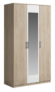 Шкаф 3 двери Светлана, с зеркалом, белый/дуб сонома в Орске - предосмотр