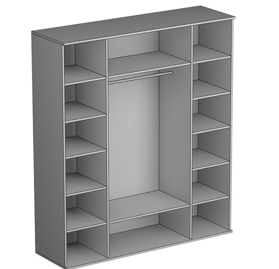 Шкаф четырехдверный Twist, 2 зеркала, (Tw-ШО-04 2г/2зр) в Орске - изображение 1