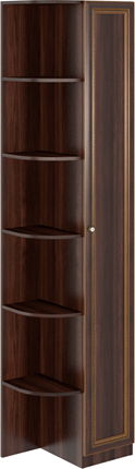 Угловой шкаф-стеллаж Беатрис М14 правый (Орех Гепланкт) в Бузулуке - изображение