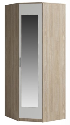 Шкаф Светлана, с зеркалом, белый/дуб сонома в Бузулуке - изображение