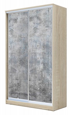 Шкаф 2-х створчатый Хит-22-12-77-22, 2200х1200х620, Бетон Дуб сонома в Бузулуке - изображение