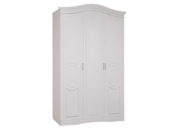 Шкаф трехдверный Гертруда, М2, белая лиственница/ясень жемчужный в Орске