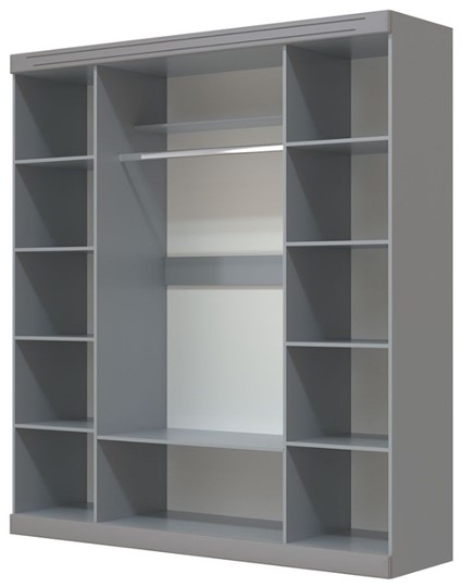 Шкаф четырехдверный в спальню Олимп ШР-4 (антрацит) 2 зеркала в Бузулуке - изображение 1