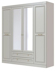 Шкаф четырехдверный в спальню Олимп ШР-4 (Фисташковый) 2 зеркала в Оренбурге