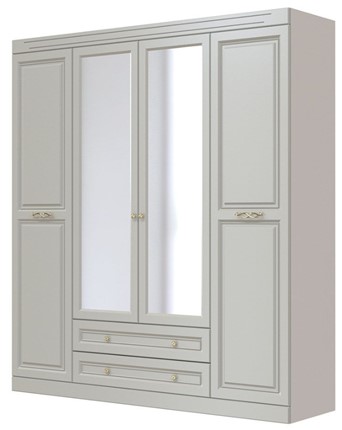 Шкаф четырехдверный в спальню Олимп ШР-4 (Фисташковый) 2 зеркала в Бузулуке - изображение