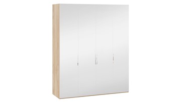 Шкаф для одежды Эмбер СМ-348.07.012 (Яблоня Беллуно/Белый глянец) в Бузулуке