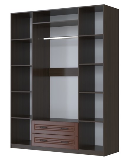 Шкаф четырехстворчатый в спальню Кантри, лак орех ШР-4, с 2мя зеркалами в Бузулуке - изображение 1