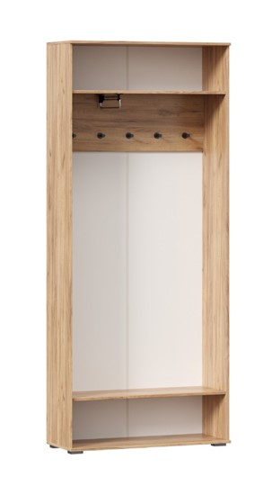 Шкаф двухстворчатый Фиджи с декоративными накладками 659.310, Дуб Золотой/Белый в Бузулуке - изображение 2