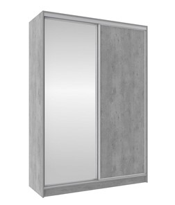 Шкаф 2-х дверный 1600 Домашний Зеркало/ЛДСП, Atelier светлый в Орске