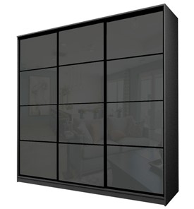 Шкаф 3-х дверный MAX МШ-27-6-24/2-222, Профиль Черный/Цвет Графит/с темно-серой пленкой Oracal в Бузулуке