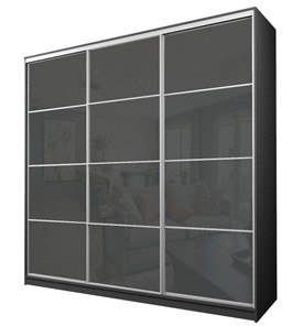Шкаф 3-х дверный MAX МШ-27-6-27-222, Профиль Белый/Цвет Графит/с темно-серой пленкой Oracal в Бузулуке