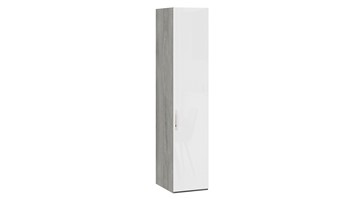 Шкаф для белья Эмбер СМ-348.07.001 (Дуб Гамильтон/Белый глянец) в Орске