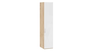 Шкаф для белья Эмбер СМ-348.07.001 (Яблоня Беллуно/Белый глянец) в Бузулуке