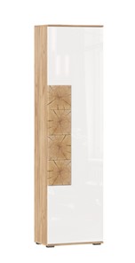 Шкаф одностворчатый Фиджи с декоративными накладками 659.300, Дуб Золотой/Белый в Орске