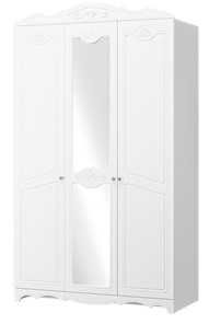 Шкаф трехдверный Лотос ШР-3 (Белый) 1 зеркало в Бузулуке
