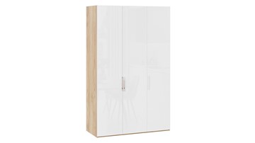 Шкаф для одежды Эмбер СМ-348.07.008 (Яблоня Беллуно/Белый глянец) в Бузулуке