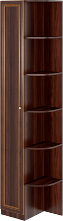 Угловой шкаф-стеллаж Беатрис М13 левый (Орех Гепланкт) в Орске - изображение