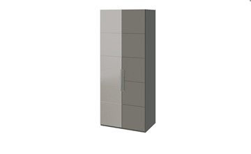 Шкаф распашной Наоми с 1 зеркальной левой дверью, цвет Фон серый, Джут СМ-208.07.04 L в Бузулуке