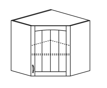 Шкаф кухонный Кантри настенный угловой 718*600*600 мм без стекла в Бузулуке