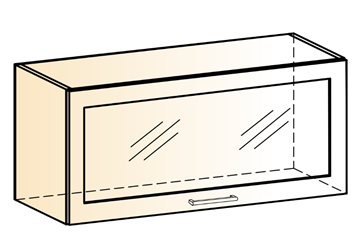 Шкаф кухонный Яна L800 Н360 (1 дв. рам.) в Орске
