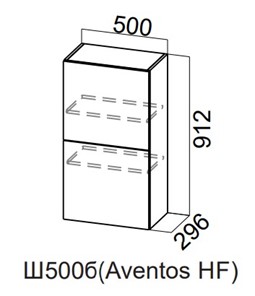 Шкаф навесной на кухню Модерн New барный, Ш500б(Aventos HF)/912, МДФ в Орске