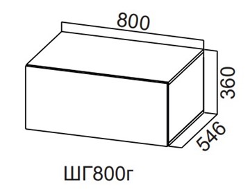 Распашной кухонный шкаф Модерн New, ШГ800г/360, МДФ в Орске