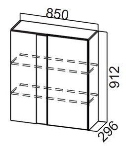 Шкаф кухонный угловой Стайл, Ш850у/912, МДФ в Орске