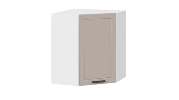 Кухонный навесной угловой шкаф Лорас 1В6У (Белый/Холст латте) в Орске