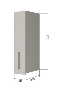 Навесной кухонный шкаф В7 15, Бетон пайн/Антрацит в Бузулуке