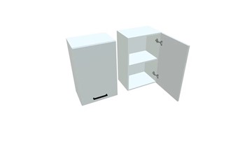 Кухонный навесной шкаф В7 45, Белое гладкое Ламарти/Белый в Орске