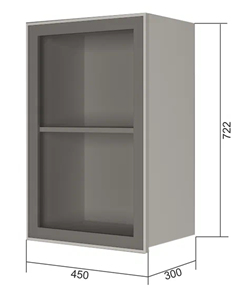 Навесной кухонный шкаф В7 45, Стекло/Антрацит в Бузулуке