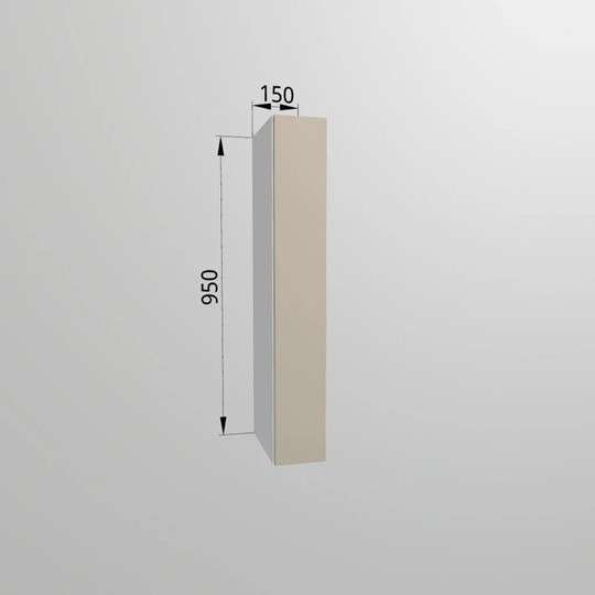 Шкаф настенный В9 15, Сатин/Белый в Бузулуке - изображение 1