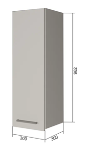 Навесной кухонный шкаф В9 30, Бетон пайн/Антрацит в Бузулуке