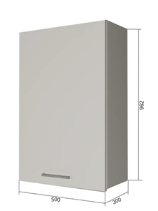 Кухонный навесной шкаф В9 50, МДФ Черный матовый/Белый в Бузулуке