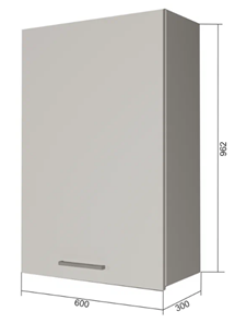 Кухонный навесной шкаф В9 60, МДФ Черный матовый/Антрацит в Бузулуке