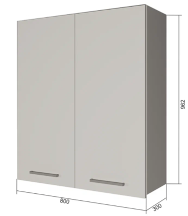 Навесной шкаф В9 80, МДФ Софт бирюза/Белый в Бузулуке - изображение