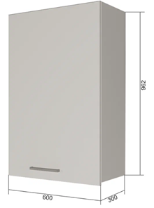 Кухонный шкаф ВС9 60, Сатин/Белый в Бузулуке