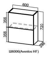 Навесной барный шкаф Модус, Ш600б/720, (Aventos HF), галифакс в Бузулуке