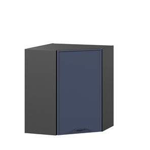Настенный угловой шкаф Индиго ЛД 298.610.000.158, Чёрный/Тёмно-синий в Бузулуке