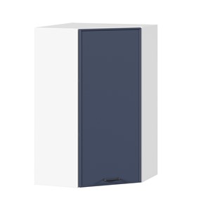 Шкаф кухонный угловой высокий Индиго ЛД 298.620.000.117, Белый/Тёмно-синий в Орске