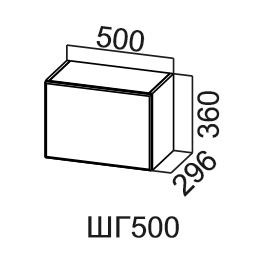 Навесной кухонный шкаф Модус, ШГ500/360, цемент темный в Орске - предосмотр