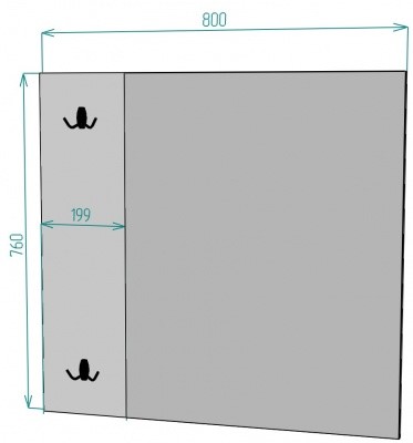 Зеркало навесное Лофт Z10, Белый в Бузулуке - изображение 1