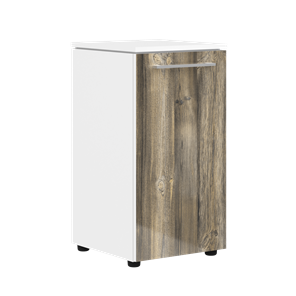 Низкий шкаф колонна MORRIS Дуб Базель/белый MLC 42.1 (429х423х821) в Бузулуке