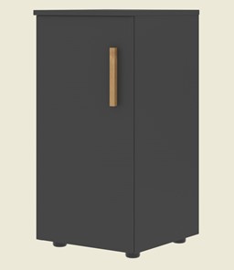 Низкий шкаф колонна с глухой дверью левой FORTA Черный Графит FLC 40.1 (L) (399х404х801) в Орске