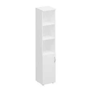 Шкаф для документов узкий полузакрытый Комфорт КФ, белый премиум (40x38x200) К 380 БП в Бузулуке