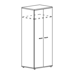 Шкаф для одежды глубокий А4, (78x59x193) белый премиум А4 9311 БП в Орске