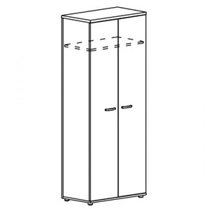 Шкаф для одежды (задняя стенка ДСП) А4, (78x43.4x193) белый премиум А4 9317 БП в Орске