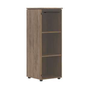 Средний шкаф колонна с глухой стеклянной дверью MORRIS TREND Антрацит/Кария Пальмира MMC 42.1 (429х423х821) в Оренбурге